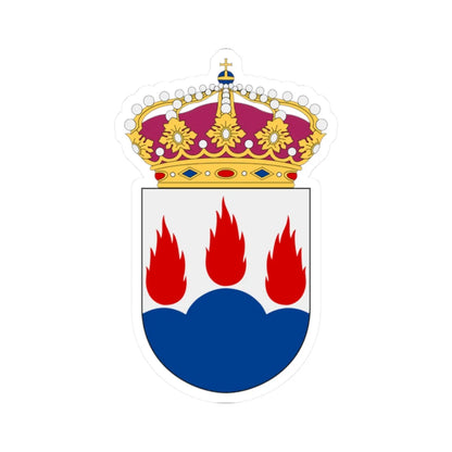 Västmanland vapen med kunglig krona (Sweden) (Coat of Arms) STICKER Vinyl Kiss-Cut Decal 2 Inch White - The Sticker Space