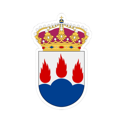 Västmanland vapen med kunglig krona (Sweden) (Coat of Arms) STICKER Vinyl Kiss-Cut Decal 3 Inch White - The Sticker Space