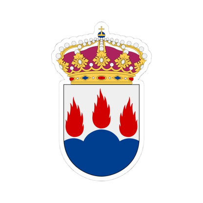 Västmanland vapen med kunglig krona (Sweden) (Coat of Arms) STICKER Vinyl Kiss-Cut Decal 4 Inch White - The Sticker Space