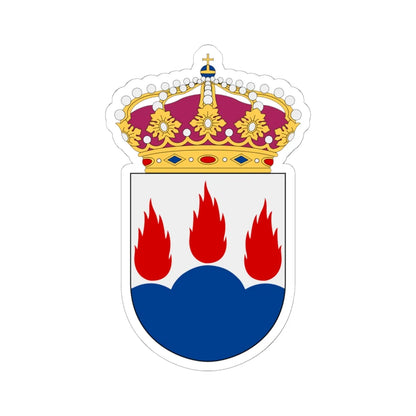 Västmanland vapen med kunglig krona (Sweden) (Coat of Arms) STICKER Vinyl Kiss-Cut Decal 6 Inch White - The Sticker Space