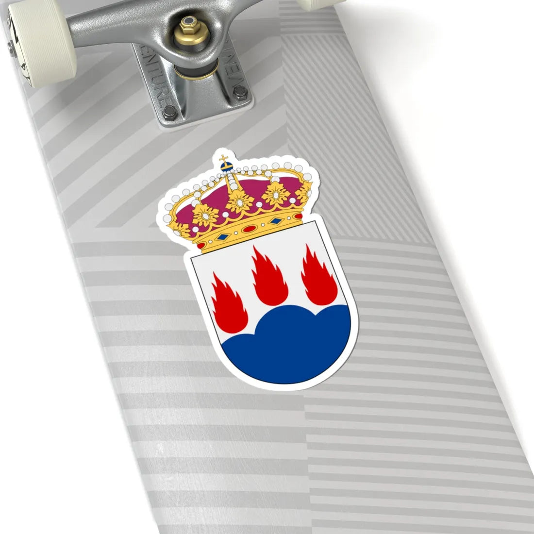 Västmanland vapen med kunglig krona (Sweden) (Coat of Arms) STICKER Vinyl Kiss-Cut Decal - The Sticker Space