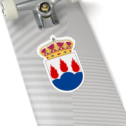 Västmanland vapen med kunglig krona (Sweden) (Coat of Arms) STICKER Vinyl Kiss-Cut Decal - The Sticker Space