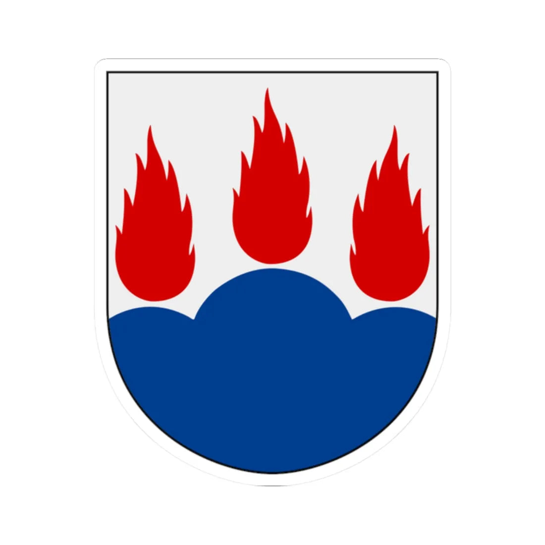 Västmanland vapen (Sweden) (Coat of Arms) STICKER Vinyl Kiss-Cut Decal 2 Inch White - The Sticker Space