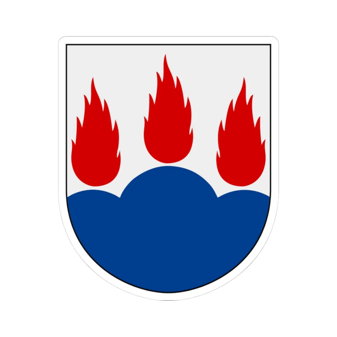 Västmanland vapen (Sweden) (Coat of Arms) STICKER Vinyl Kiss-Cut Decal 3 Inch White - The Sticker Space