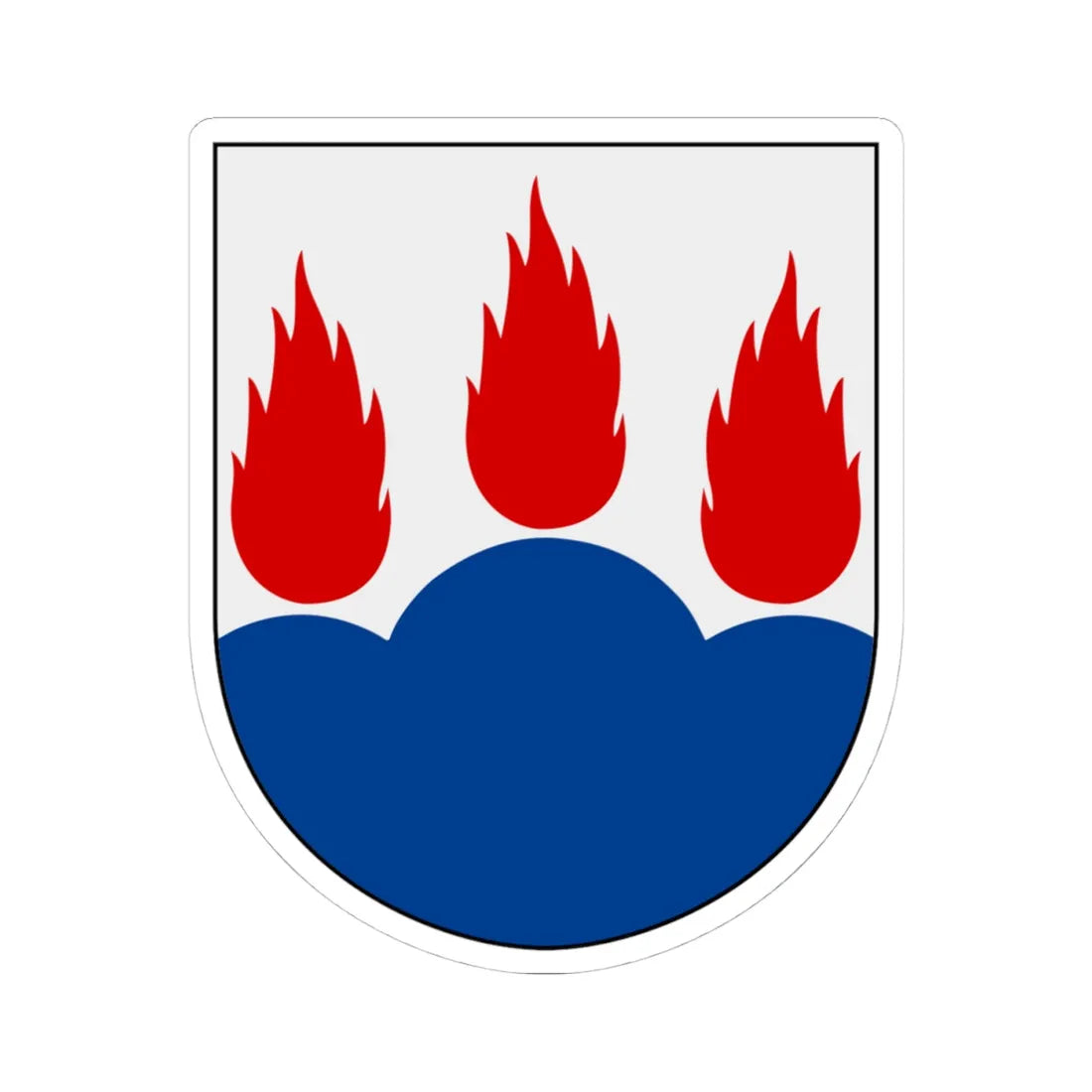 Västmanland vapen (Sweden) (Coat of Arms) STICKER Vinyl Kiss-Cut Decal 4 Inch White - The Sticker Space