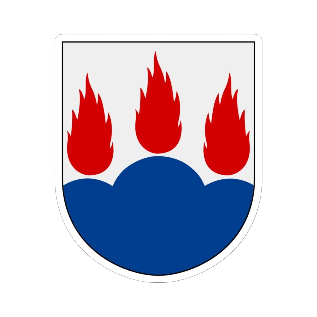 Västmanland vapen (Sweden) (Coat of Arms) STICKER Vinyl Kiss-Cut Decal 6 Inch White - The Sticker Space