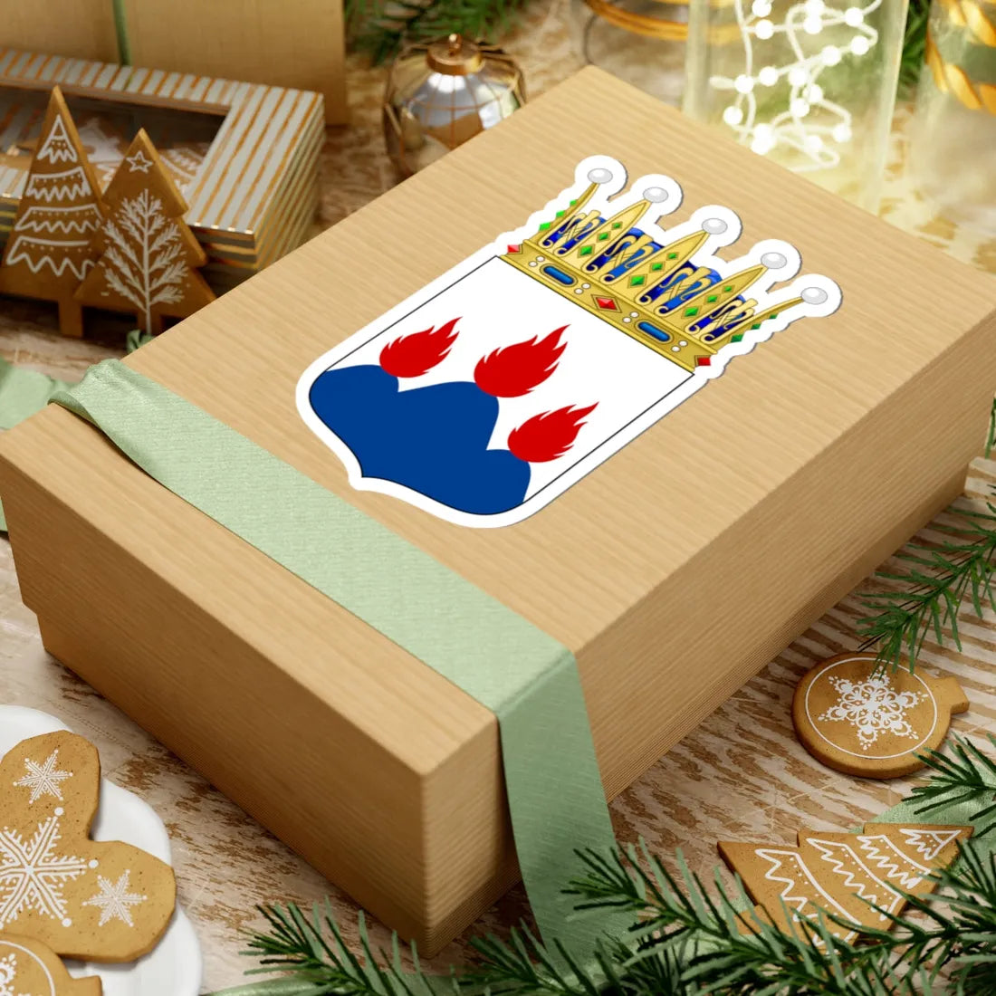 Västmanlands vapen crowned (Sweden) (Coat of Arms) STICKER Vinyl Kiss-Cut Decal - The Sticker Space