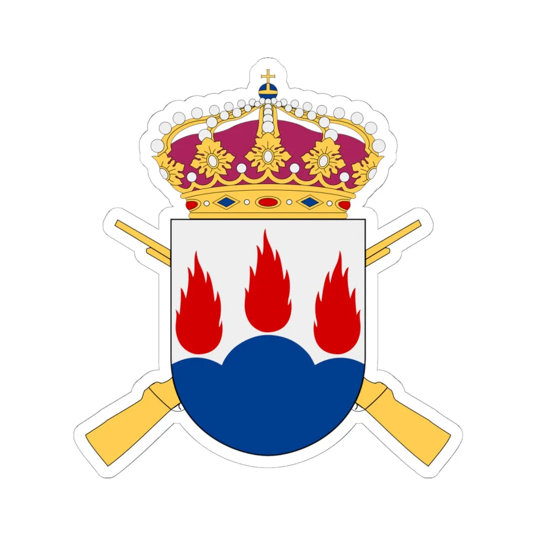 Västmanlandsgruppen vapen (Sweden) (Coat of Arms) STICKER Vinyl Kiss-Cut Decal 6 Inch White - The Sticker Space