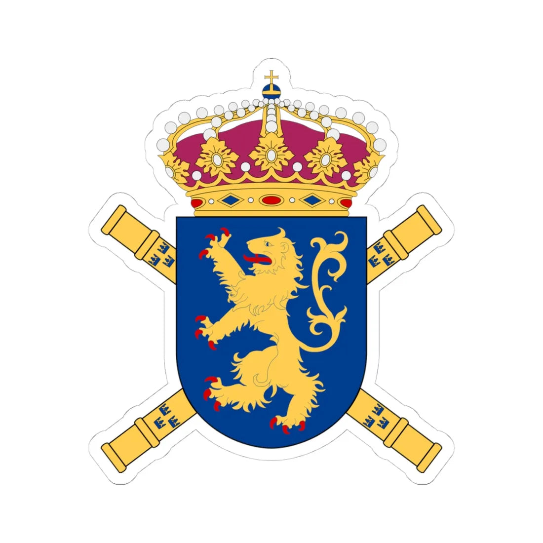 Västra arméfördelningen vapen (Sweden) (Coat of Arms) STICKER Vinyl Kiss-Cut Decal 4 Inch White - The Sticker Space
