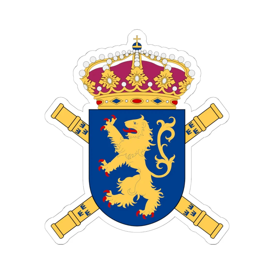 Västra arméfördelningen vapen (Sweden) (Coat of Arms) STICKER Vinyl Kiss-Cut Decal 6 Inch White - The Sticker Space