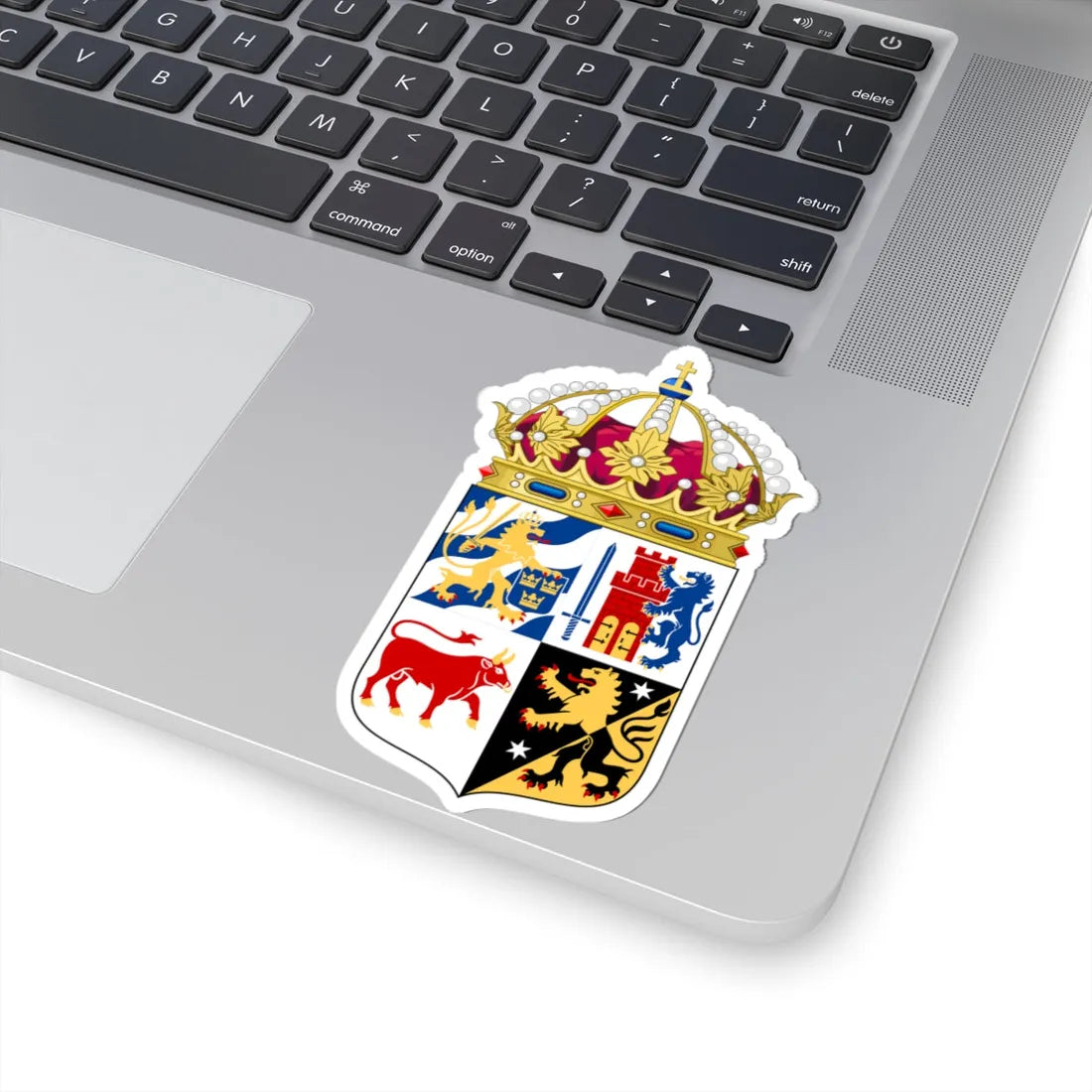 Västra Götalands läns vapen crowned (Sweden) (Coat of Arms) STICKER Vinyl Kiss-Cut Decal - The Sticker Space
