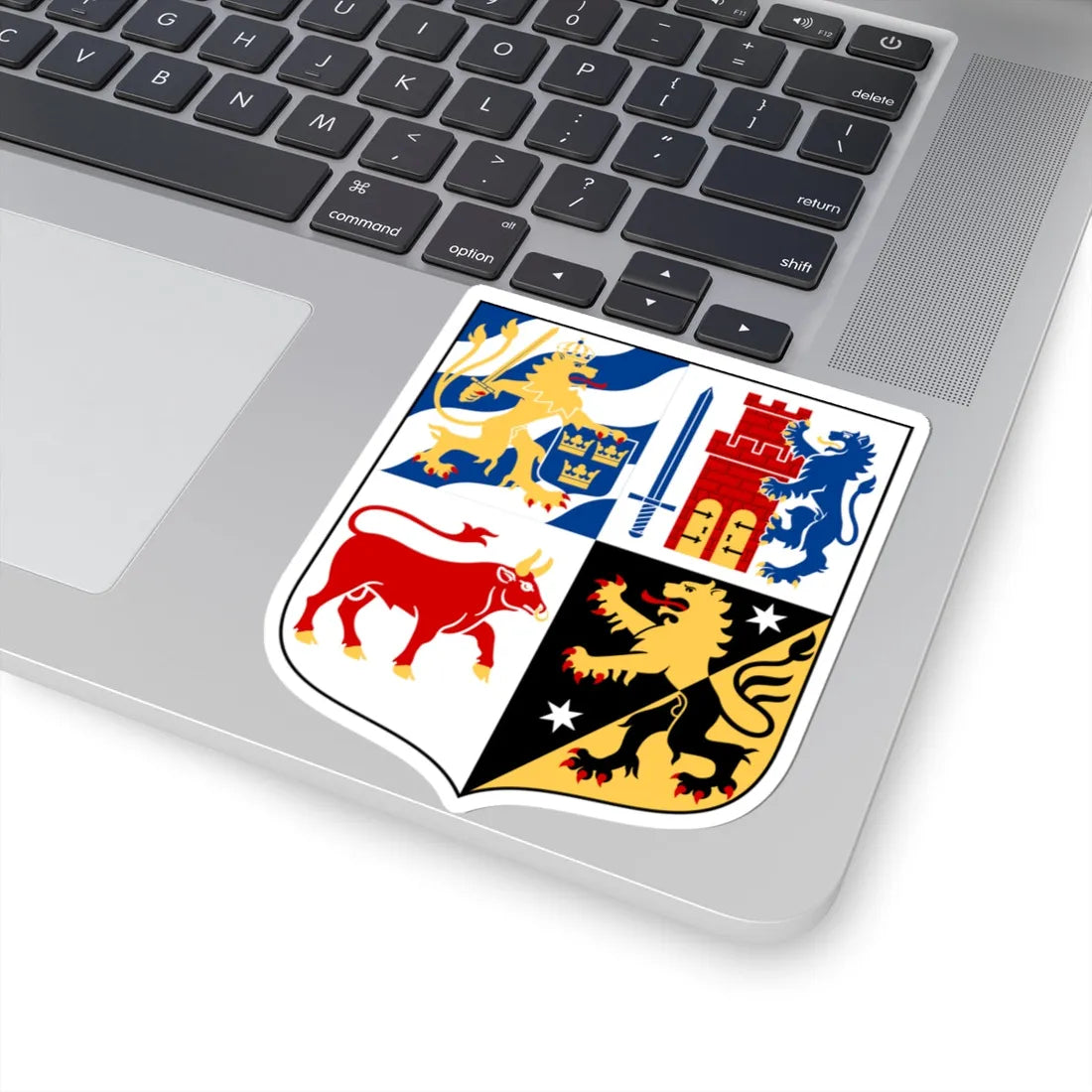 Västra Götalands läns vapen (Sweden) (Coat of Arms) STICKER Vinyl Kiss-Cut Decal - The Sticker Space