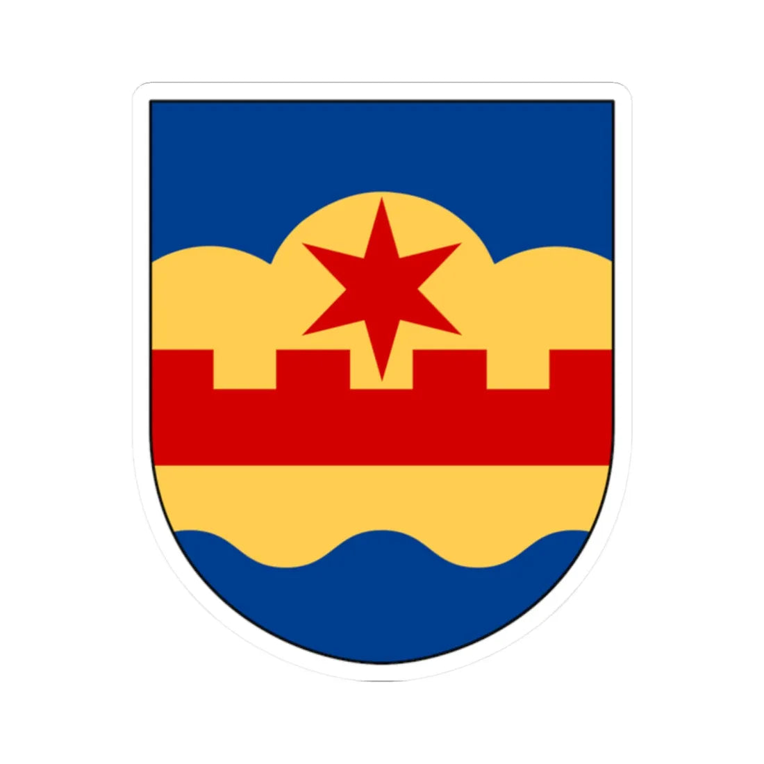 Västra Tollstad församling vapen (Sweden) (Coat of Arms) STICKER Vinyl Kiss-Cut Decal 2 Inch White - The Sticker Space