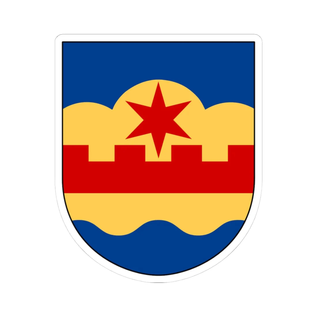 Västra Tollstad församling vapen (Sweden) (Coat of Arms) STICKER Vinyl Kiss-Cut Decal 3 Inch White - The Sticker Space