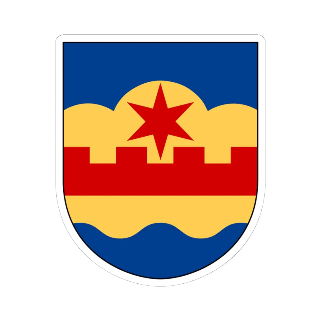 Västra Tollstad församling vapen (Sweden) (Coat of Arms) STICKER Vinyl Kiss-Cut Decal 4 Inch White - The Sticker Space