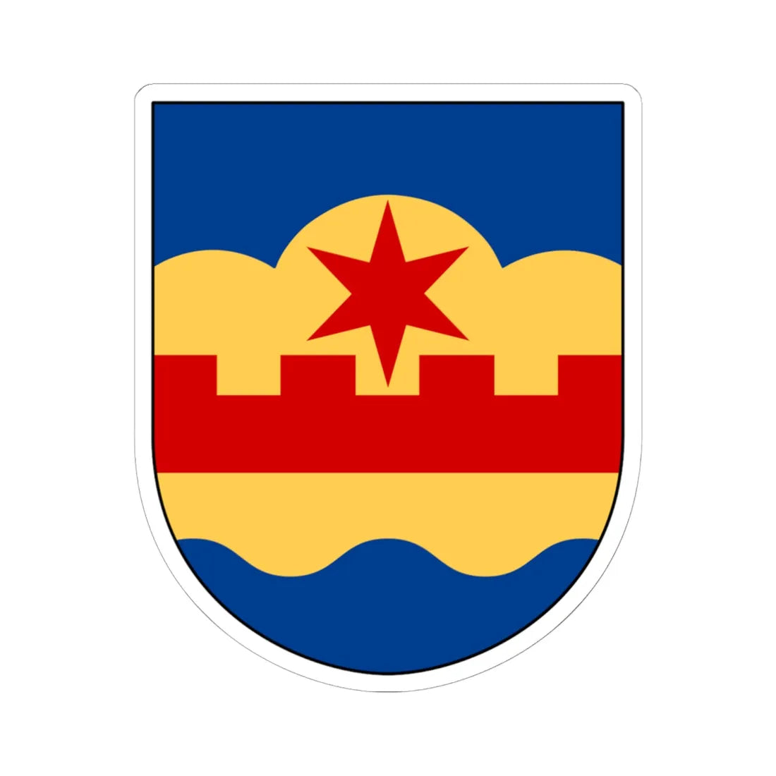 Västra Tollstad församling vapen (Sweden) (Coat of Arms) STICKER Vinyl Kiss-Cut Decal 6 Inch White - The Sticker Space