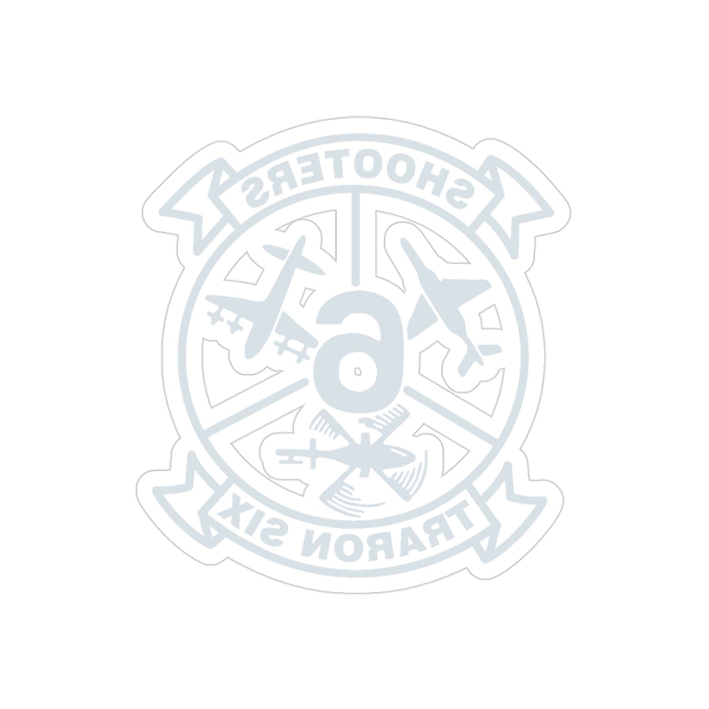 VT 6 TRARON VT6 Shooters (U.S. Navy) REVERSE PRINT Transparent STICKER-3" × 3"-The Sticker Space