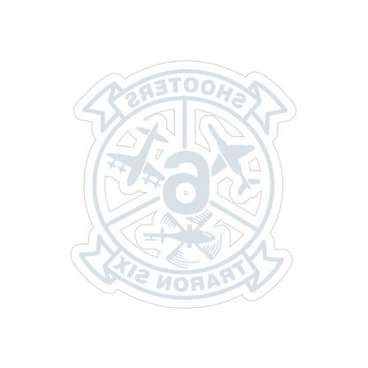 VT 6 TRARON VT6 Shooters (U.S. Navy) REVERSE PRINT Transparent STICKER-3" × 3"-The Sticker Space