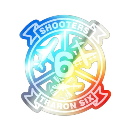 VT 6 TRARON VT6 Shooters (U.S. Navy) Holographic STICKER Die-Cut Vinyl Decal 2 Inch Holographic - The Sticker Space