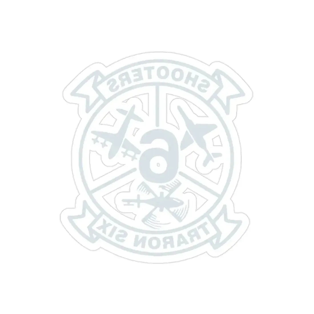 VT 6 TRARON VT6 Shooters (U.S. Navy) REVERSE PRINT Transparent Die-Cut STICKER 2 Inch Die-Cut Transparent - The Sticker Space