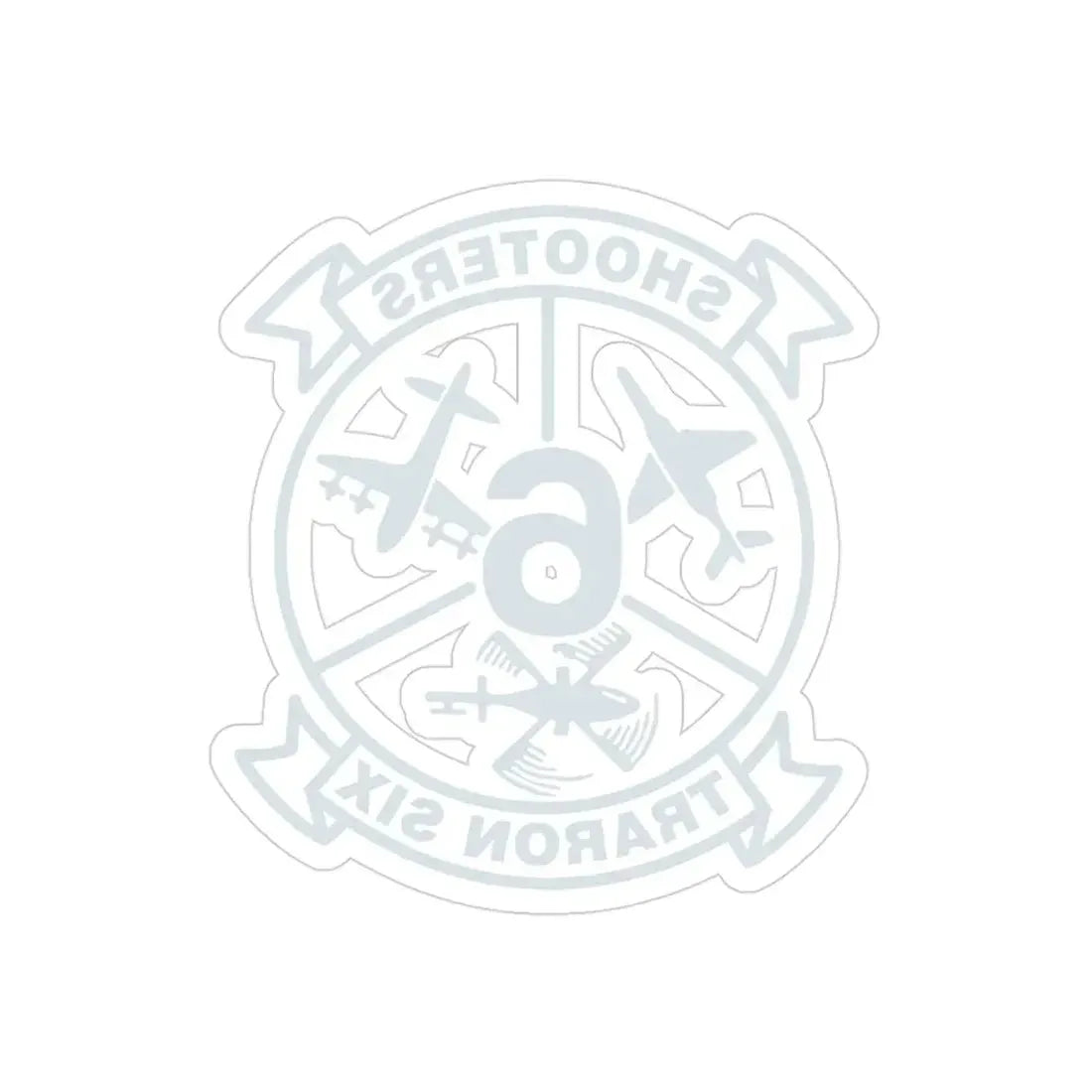 VT 6 TRARON VT6 Shooters (U.S. Navy) REVERSE PRINT Transparent Die-Cut STICKER 3 Inch Die-Cut Transparent - The Sticker Space