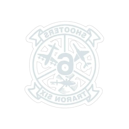 VT 6 TRARON VT6 Shooters (U.S. Navy) REVERSE PRINT Transparent Die-Cut STICKER 3 Inch Die-Cut Transparent - The Sticker Space