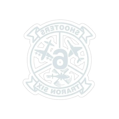 VT 6 TRARON VT6 Shooters (U.S. Navy) REVERSE PRINT Transparent Die-Cut STICKER 5 Inch Die-Cut Transparent - The Sticker Space