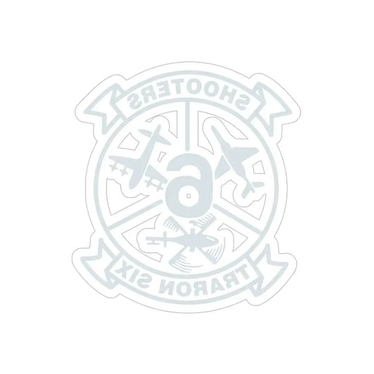 VT 6 TRARON VT6 Shooters (U.S. Navy) REVERSE PRINT Transparent Die-Cut STICKER 6 Inch Die-Cut Transparent - The Sticker Space
