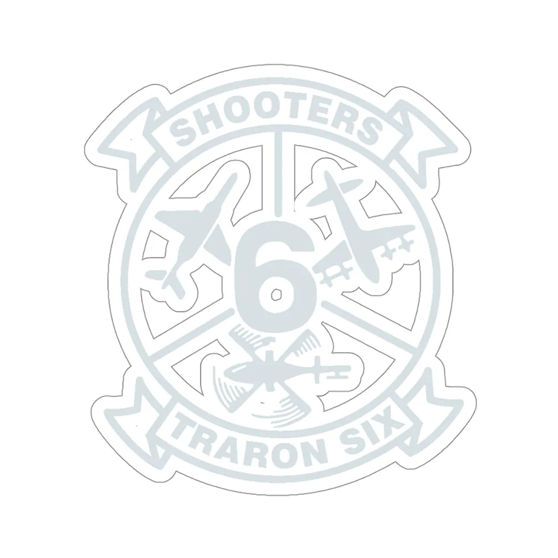 VT 6 TRARON VT6 Shooters (U.S. Navy) STICKER Vinyl Die-Cut Decal 4 Inch - The Sticker Space