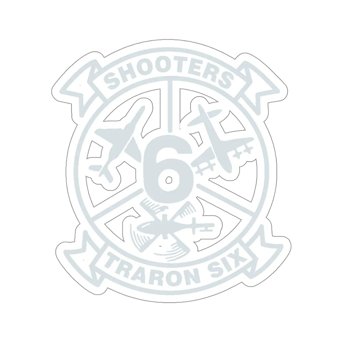 VT 6 TRARON VT6 Shooters (U.S. Navy) STICKER Vinyl Die-Cut Decal 5 Inch - The Sticker Space