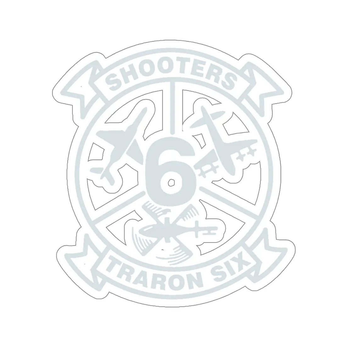 VT 6 TRARON VT6 Shooters (U.S. Navy) STICKER Vinyl Die-Cut Decal 6 Inch - The Sticker Space