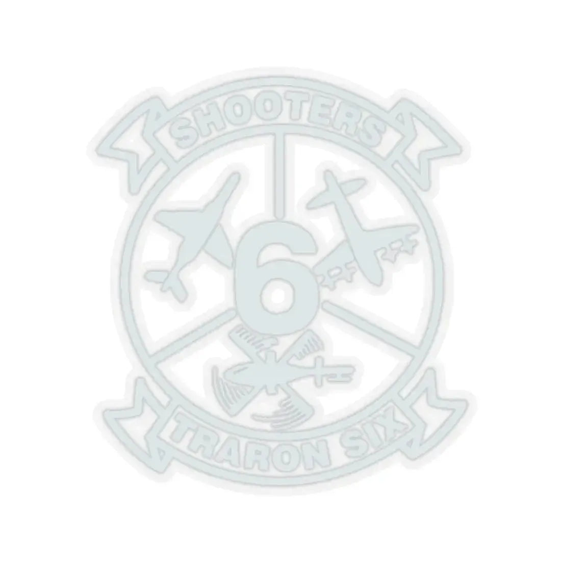 VT 6 TRARON VT6 Shooters (U.S. Navy) STICKER Vinyl Kiss-Cut Decal 2 Inch Transparent - The Sticker Space