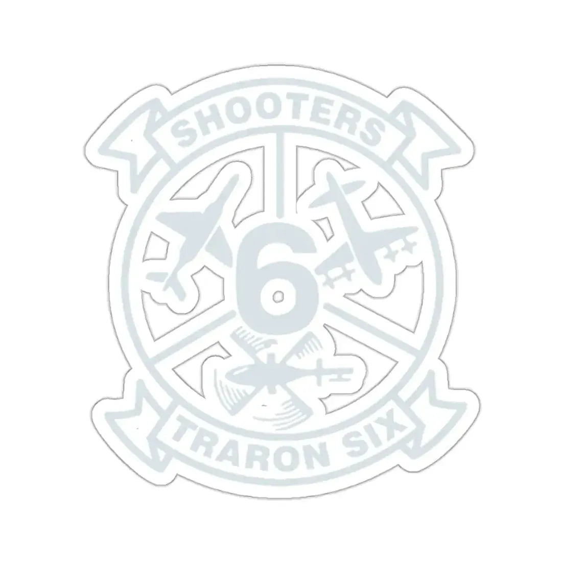 VT 6 TRARON VT6 Shooters (U.S. Navy) STICKER Vinyl Kiss-Cut Decal 2 Inch White - The Sticker Space