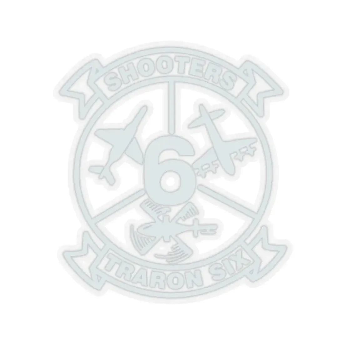 VT 6 TRARON VT6 Shooters (U.S. Navy) STICKER Vinyl Kiss-Cut Decal 3 Inch Transparent - The Sticker Space