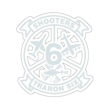VT 6 TRARON VT6 Shooters (U.S. Navy) STICKER Vinyl Kiss-Cut Decal 4 Inch White - The Sticker Space