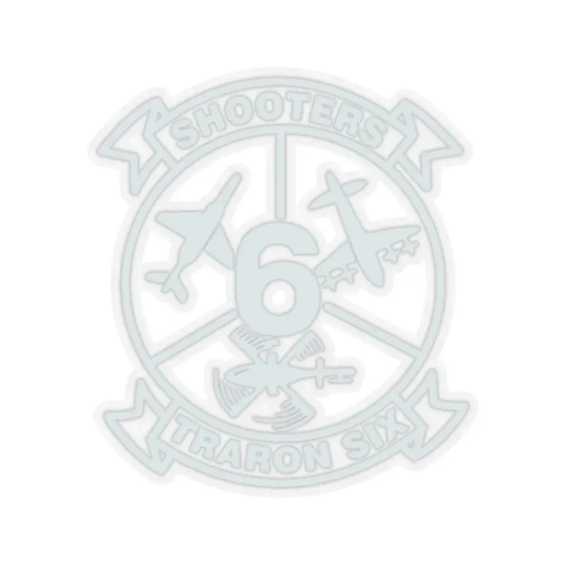 VT 6 TRARON VT6 Shooters (U.S. Navy) STICKER Vinyl Kiss-Cut Decal 6 Inch Transparent - The Sticker Space