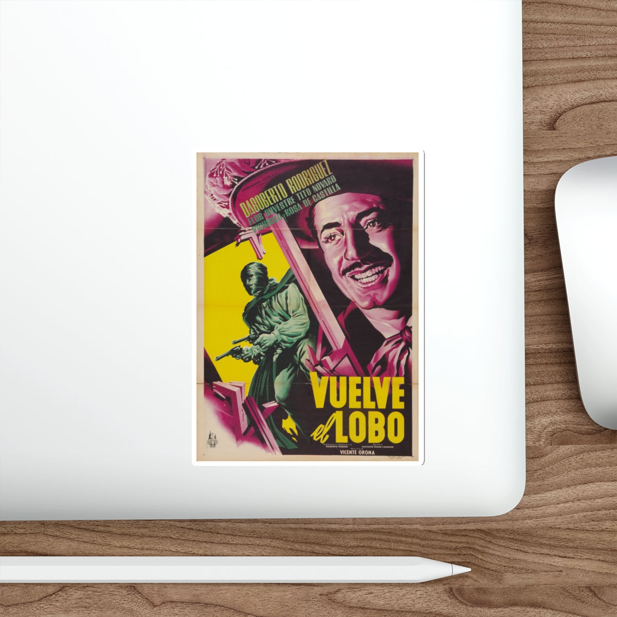 VUELVE EL LOBO 1952 Movie Poster STICKER Vinyl Die-Cut Decal-The Sticker Space