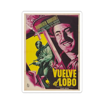 VUELVE EL LOBO 1952 Movie Poster - STICKER Vinyl Kiss-Cut Decal 2 Inch White - The Sticker Space