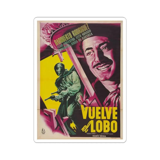 VUELVE EL LOBO 1952 Movie Poster - STICKER Vinyl Kiss-Cut Decal 2 Inch White - The Sticker Space