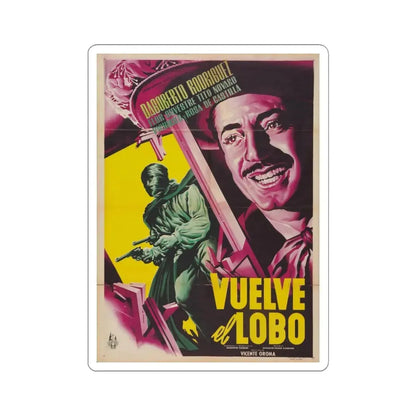VUELVE EL LOBO 1952 Movie Poster - STICKER Vinyl Kiss-Cut Decal 6 Inch White - The Sticker Space