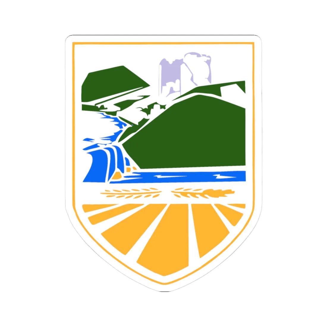 Vukosavlje grb (Bosnia and Herzegovina) (Coat of Arms) STICKER Vinyl Kiss-Cut Decal 3 Inch White - The Sticker Space