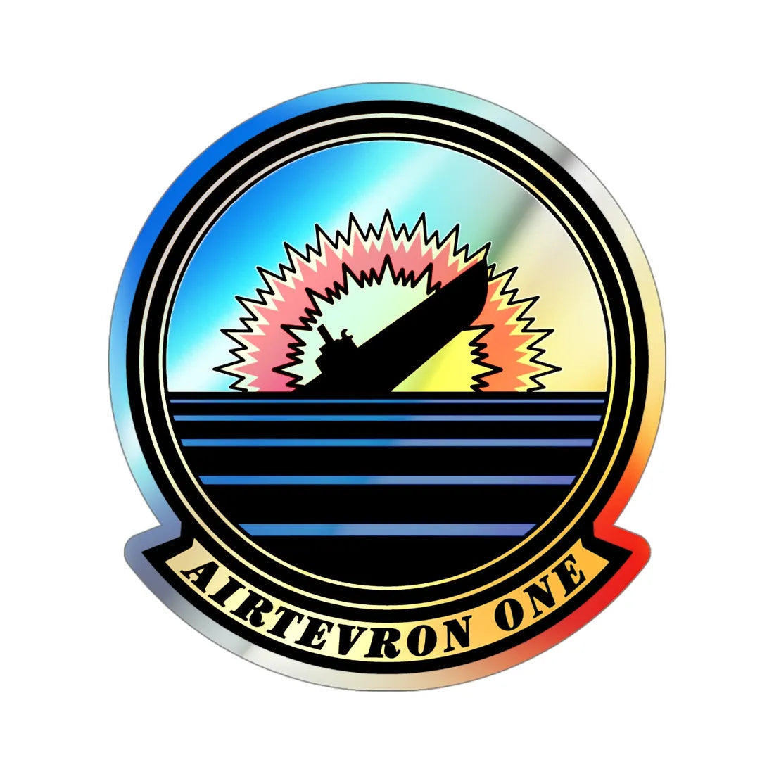 VX 1 Pioneers (U.S. Navy) Holographic STICKER Die-Cut Vinyl Decal 4 Inch Holographic - The Sticker Space