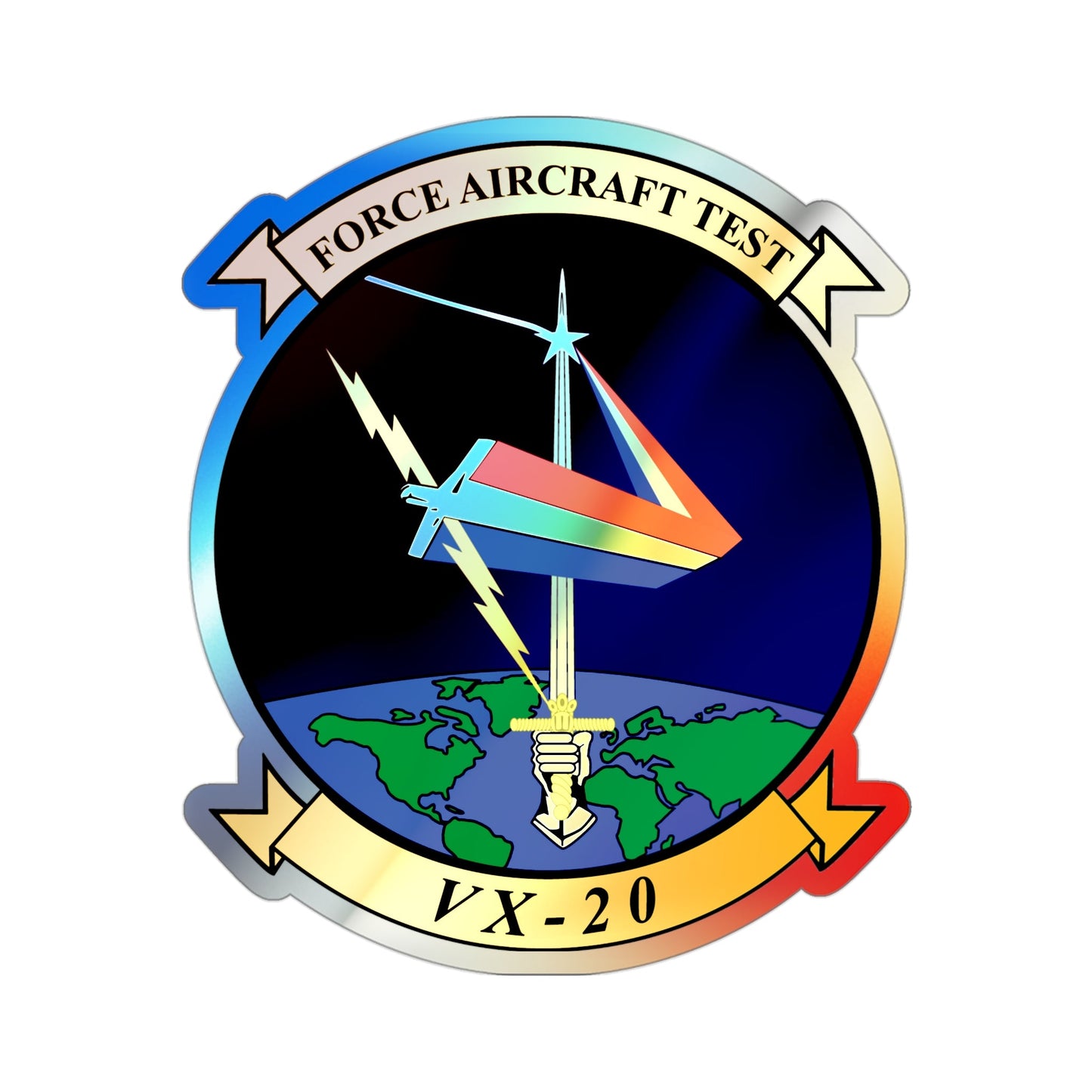 VX 20 Force (U.S. Navy) Holographic STICKER Die-Cut Vinyl Decal-3 Inch-The Sticker Space