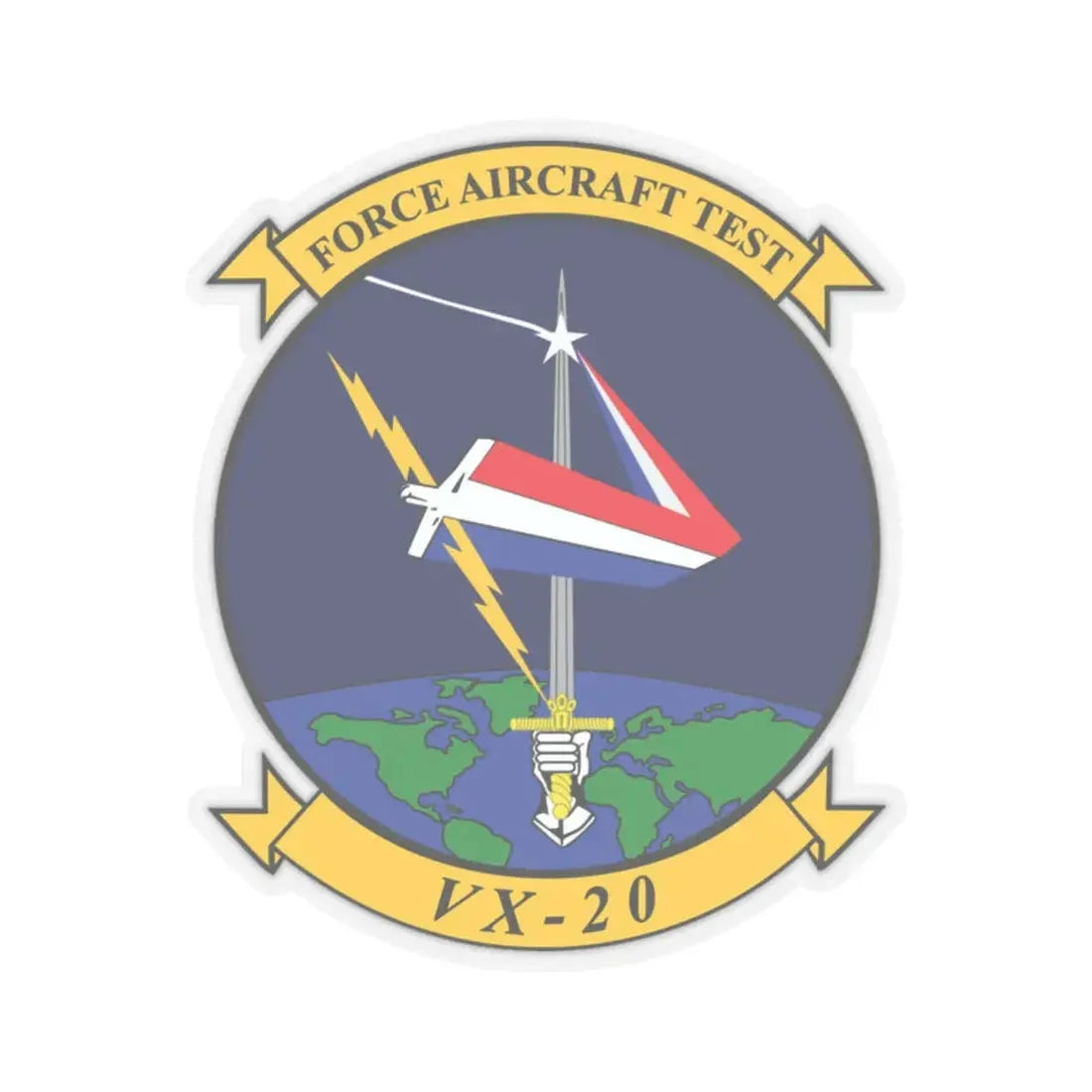VX 20 Force (U.S. Navy) STICKER Vinyl Kiss-Cut Decal 2 Inch Transparent - The Sticker Space