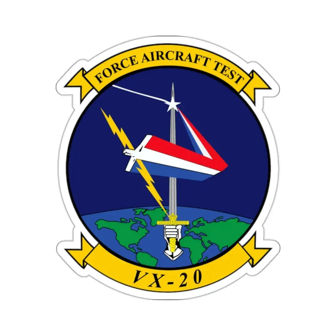 VX 20 Force (U.S. Navy) STICKER Vinyl Kiss-Cut Decal 2 Inch White - The Sticker Space