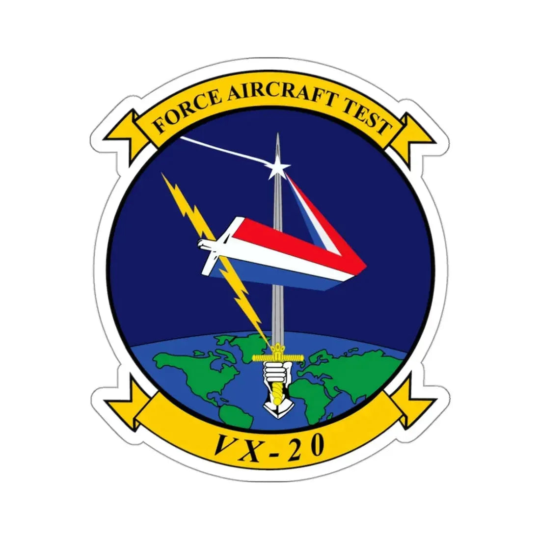 VX 20 Force (U.S. Navy) STICKER Vinyl Kiss-Cut Decal 3 Inch White - The Sticker Space