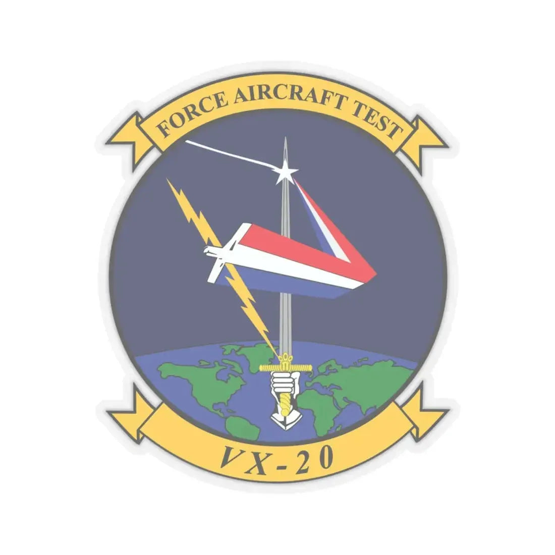 VX 20 Force (U.S. Navy) STICKER Vinyl Kiss-Cut Decal 4 Inch Transparent - The Sticker Space