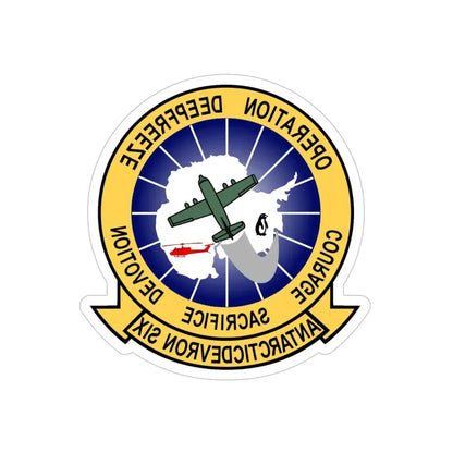 VXE 6 Puckered Penguins (U.S. Navy) REVERSE PRINT Transparent Die-Cut STICKER 5 Inch Die-Cut Transparent - The Sticker Space