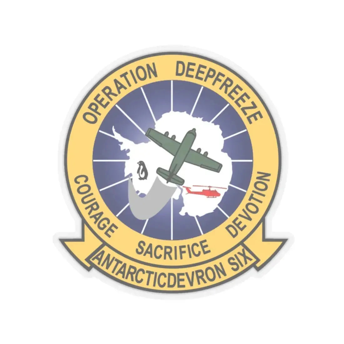 VXE 6 Puckered Penguins (U.S. Navy) STICKER Vinyl Kiss-Cut Decal 2 Inch Transparent - The Sticker Space