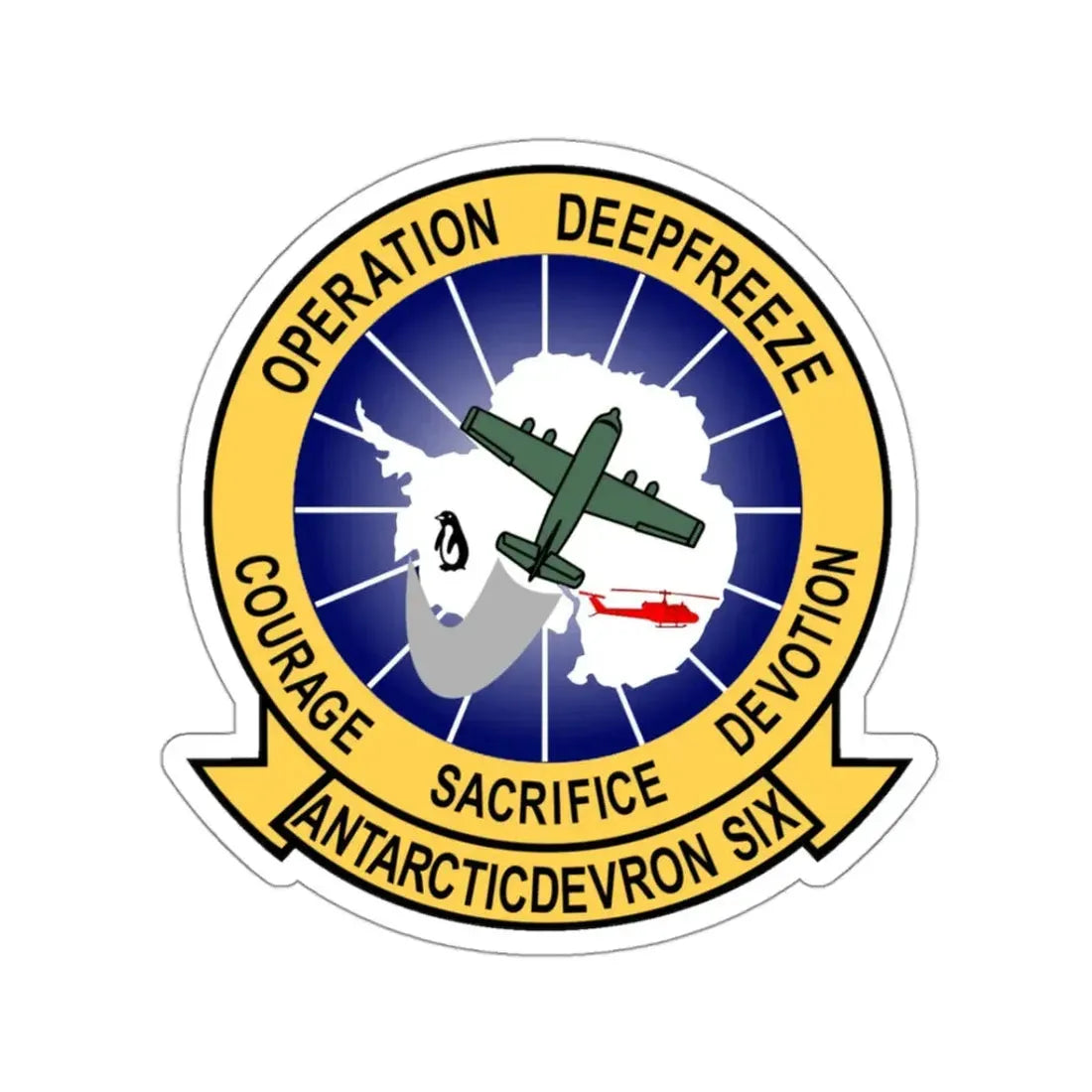 VXE 6 Puckered Penguins (U.S. Navy) STICKER Vinyl Kiss-Cut Decal 3 Inch White - The Sticker Space